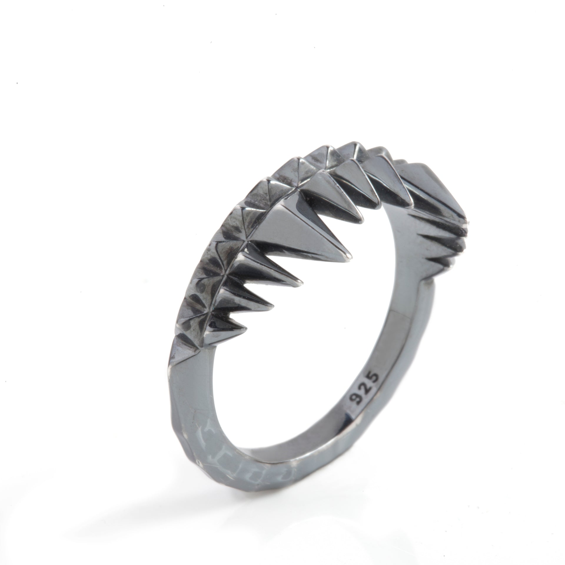 Crocodile Bite Ring Black