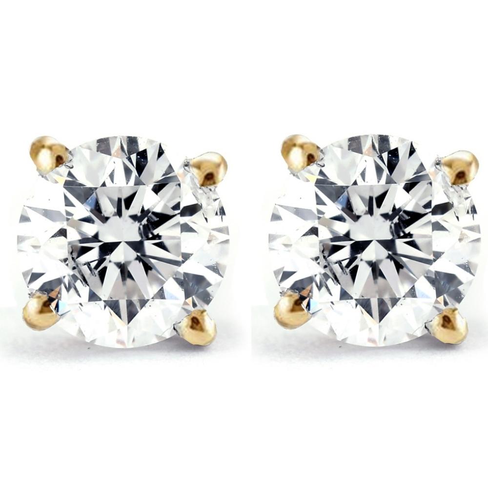 3/4ct Diamond Studs 14K Yellow Gold