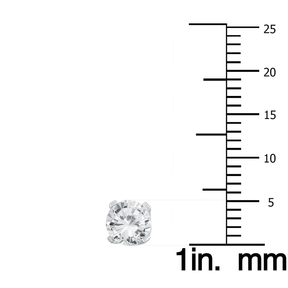 1/2 Carat TW Diamond Solitaire Stud Earrings In 14K White Gold