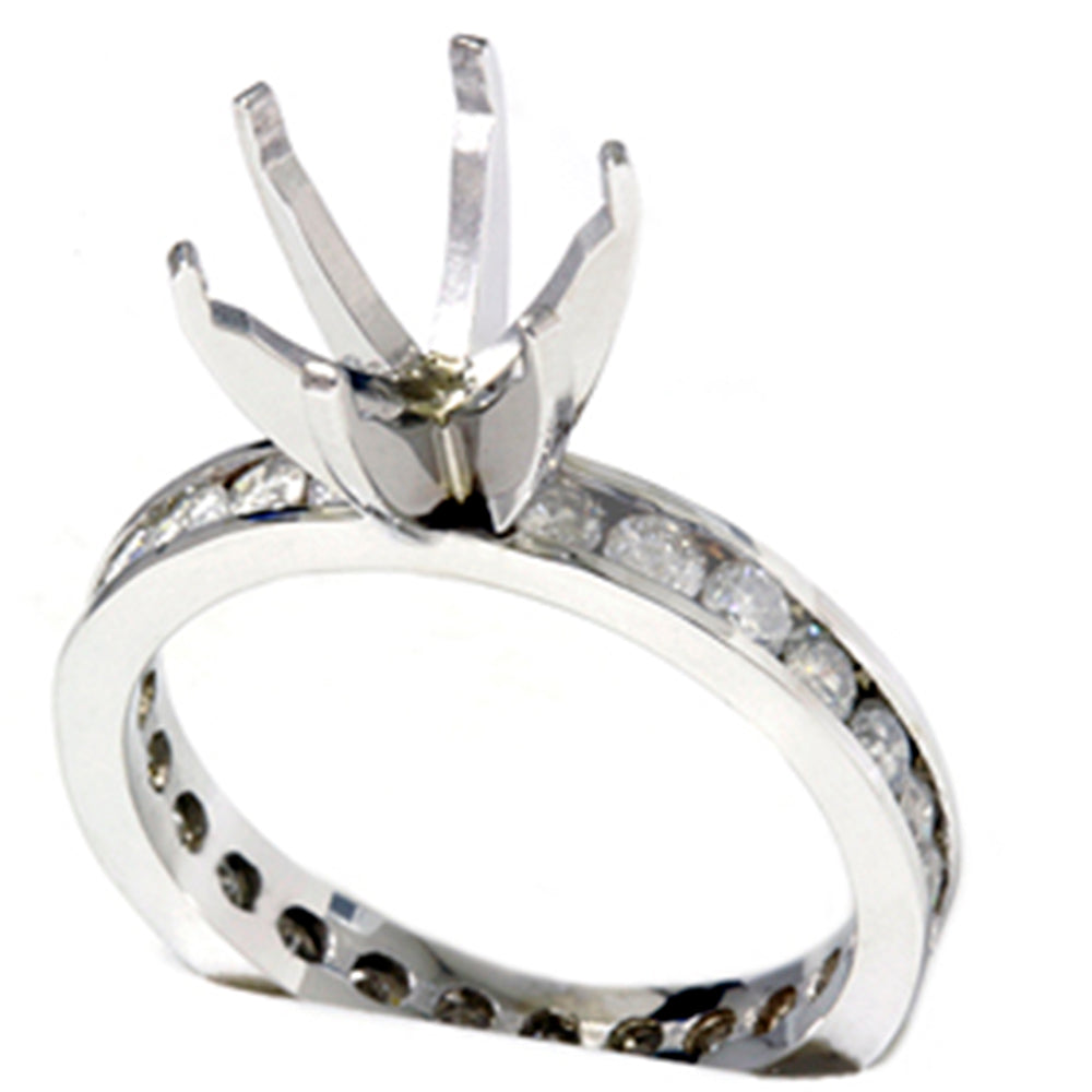 1 1/2 CT Diamond Eternity Engagement Setting Mount Ring