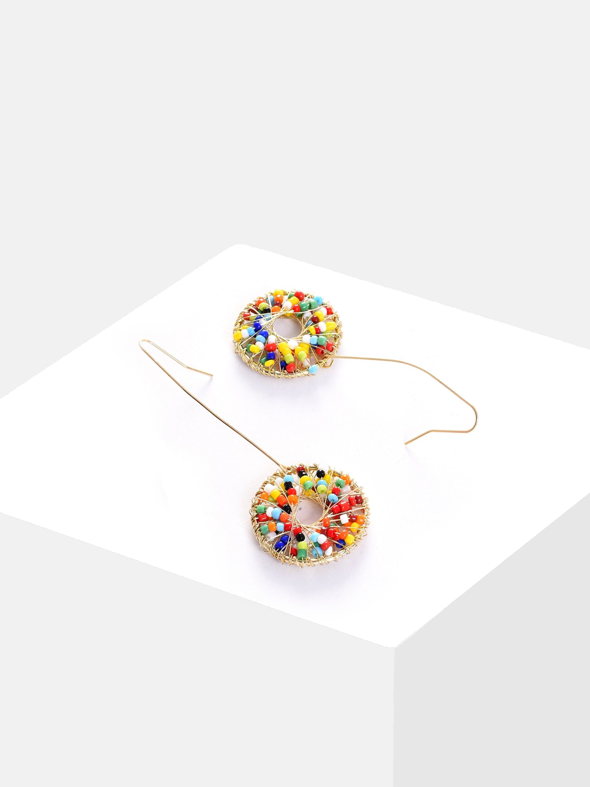 Silver Plated Beaded Drop Earring