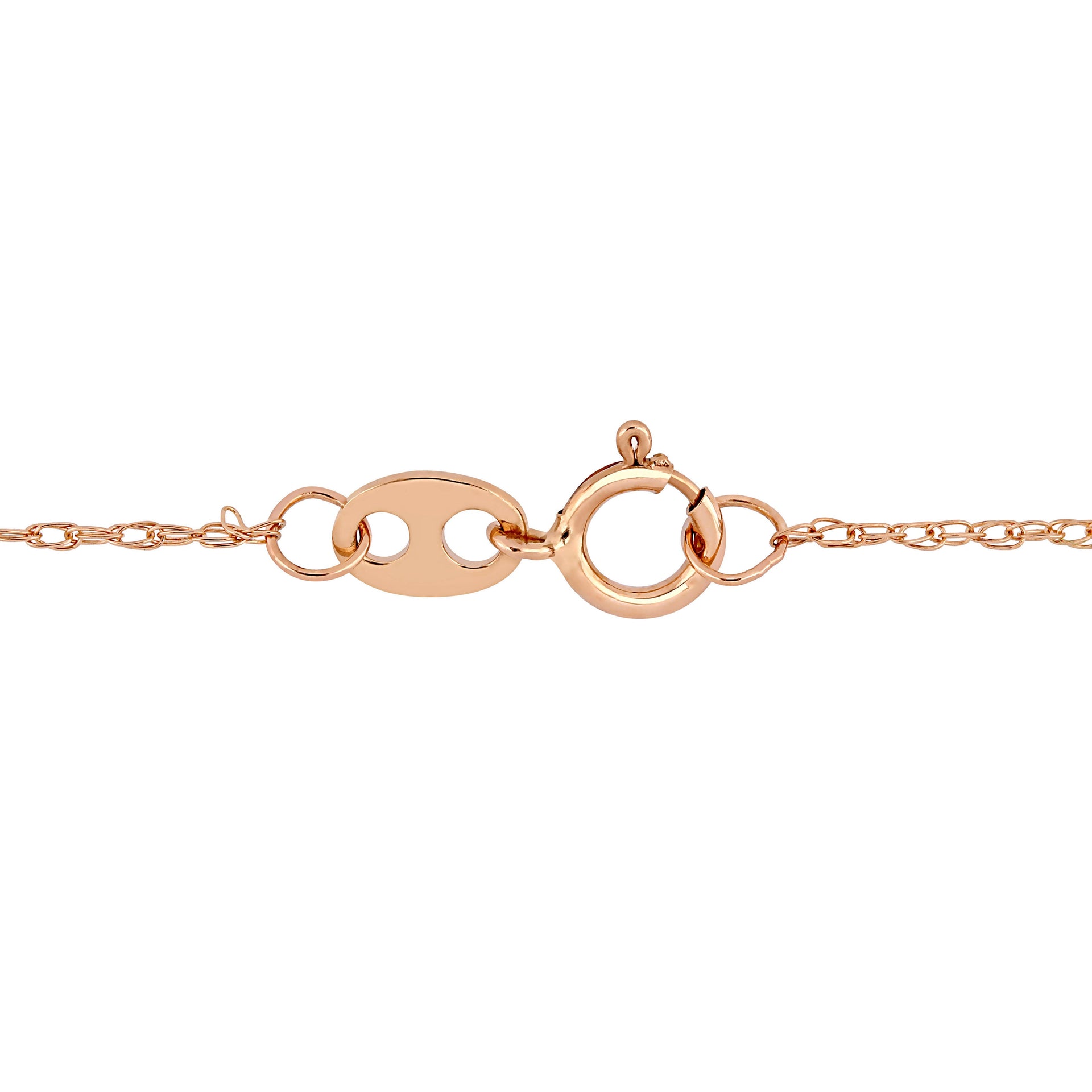 3/4 CT TGW Ethiopian Blue Opal and 1/10 CT TW Diamond Interlaced Halo Necklace 10K Rose Gold