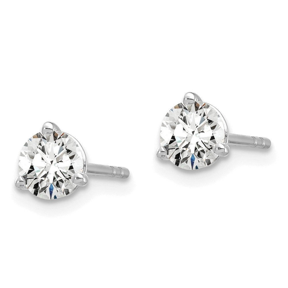 14k White Gold 7/8 CTW Lab Grown Diamond Stud Earrings
