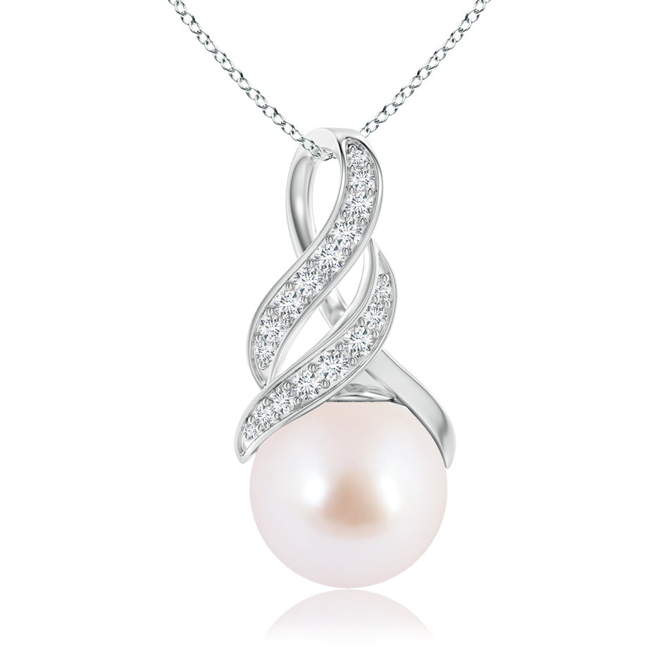 Japanese Akoya Pearl Swirl Bale Pendant