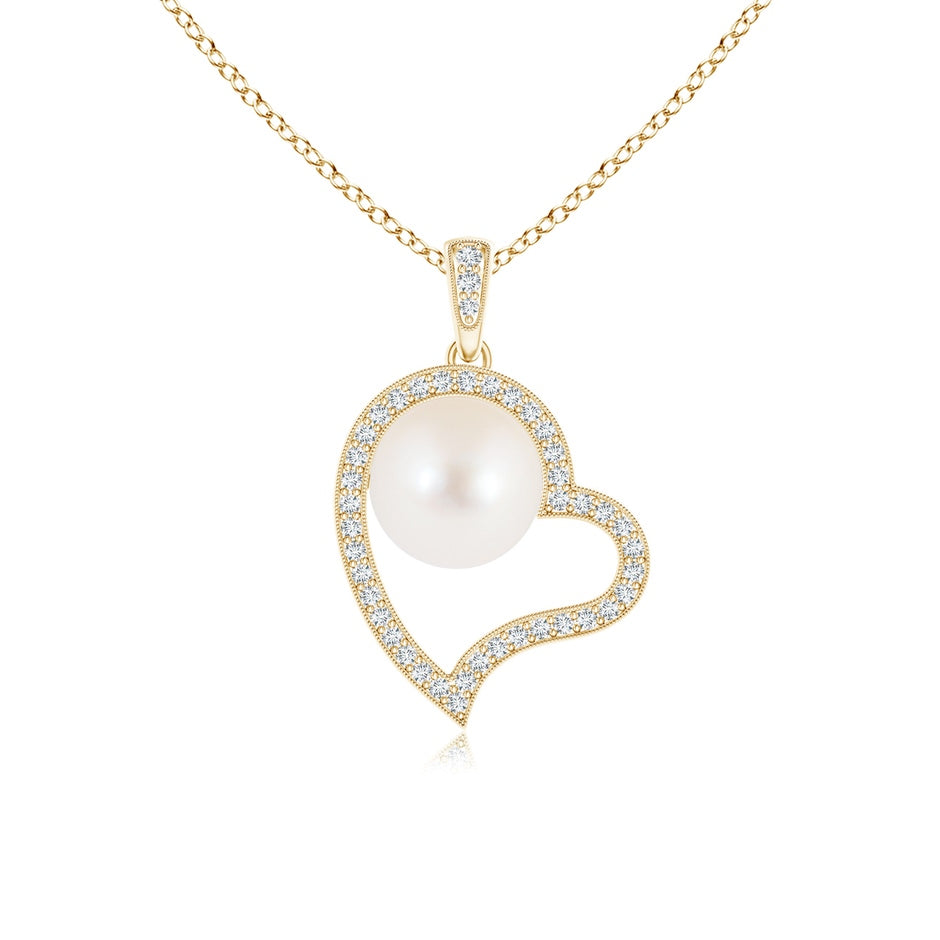 Freshwater Pearl Asymmetrical Heart Pendant