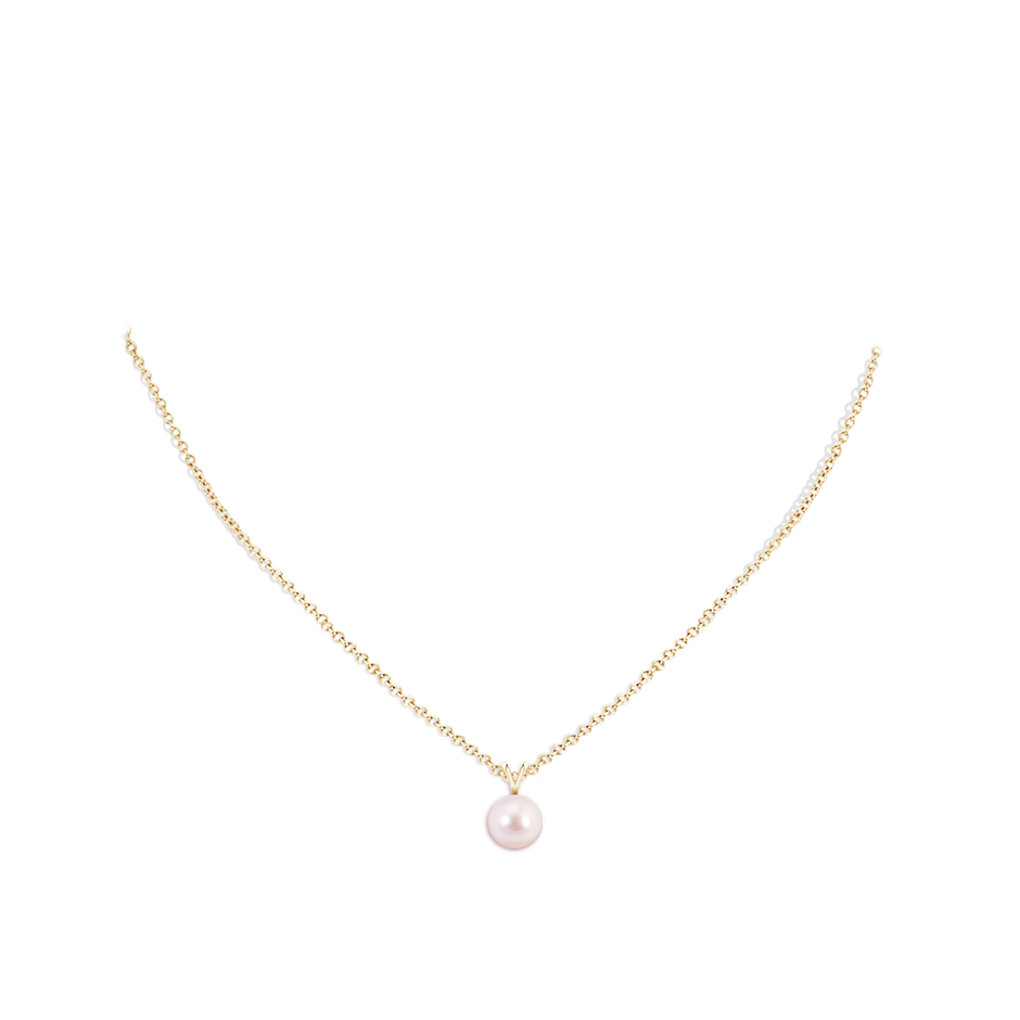Japanese Akoya Pearl Solitaire V-Bale Pendant