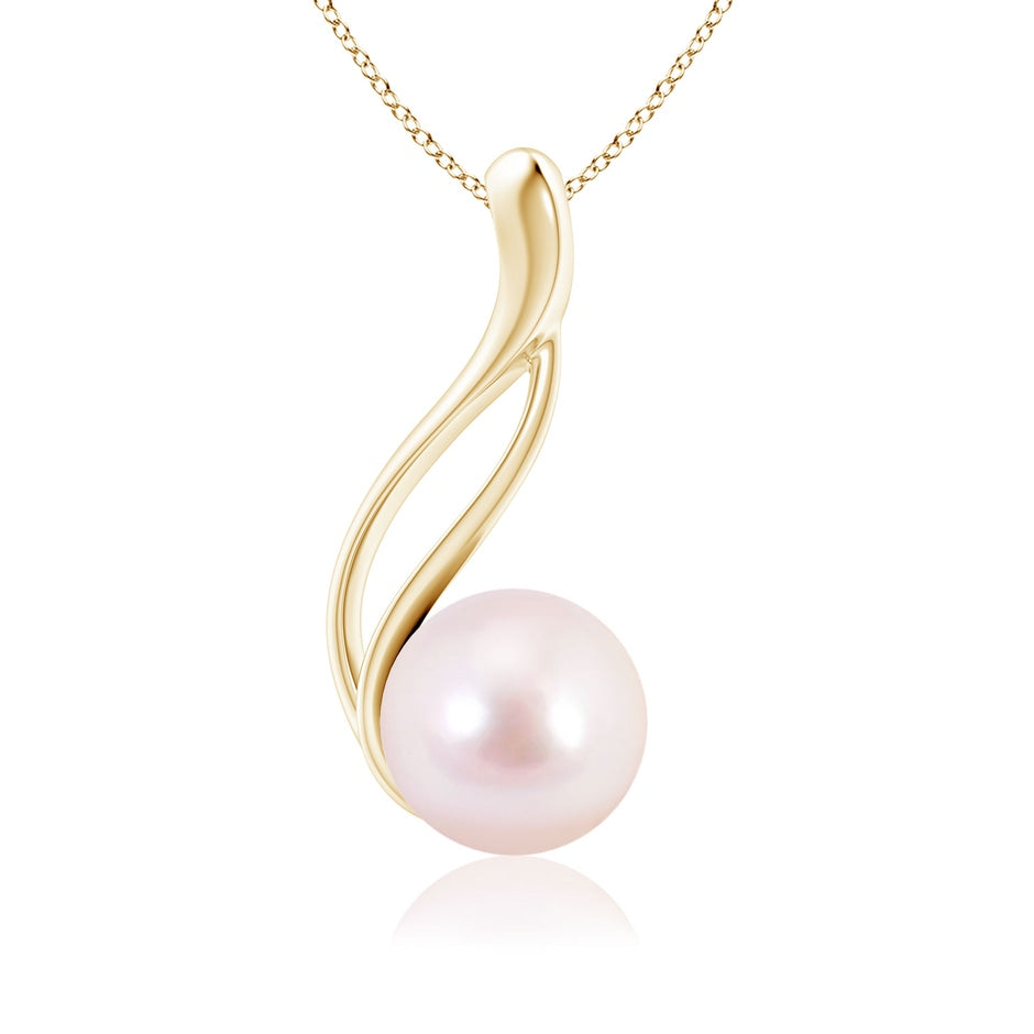 Solitaire Japanese Akoya Pearl Swirl Pendant