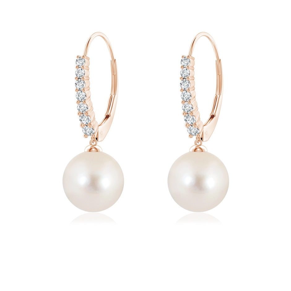 Freshwater Pearl Tapered Leverback Earrings