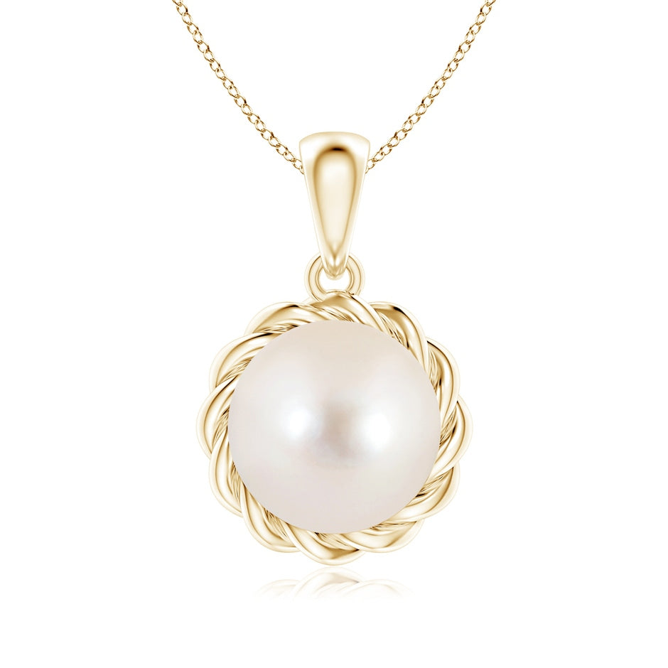 Rope-Framed Freshwater Pearl Pendant