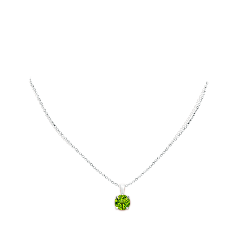 Classic Prong-Set Round Peridot Solitaire Pendant