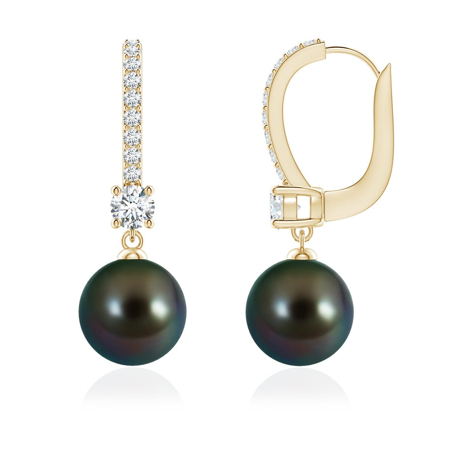 Leverback Tahitian Pearl Drop Earrings