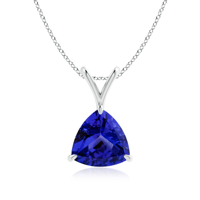 Claw-Set Trillion Tanzanite V-Bale Pendant