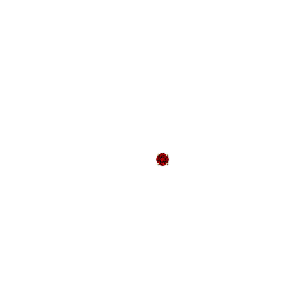 Lab-Grown Basket-Set Round Ruby Studs
