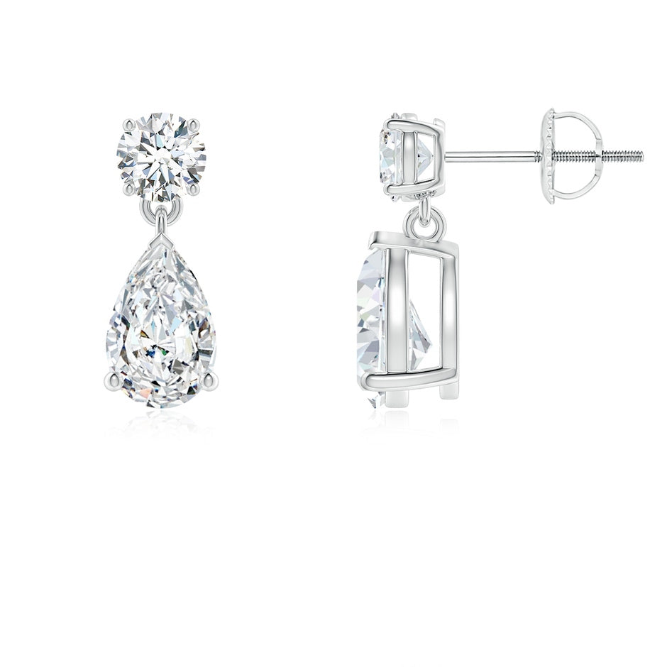 Lab-Grown Pear-Shaped Diamond Drop Earrings