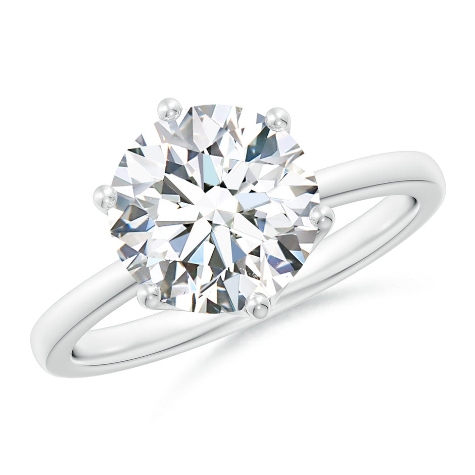 Six Prong-Set Round Lab-Grown Diamond Solitaire Classic Engagement Ring