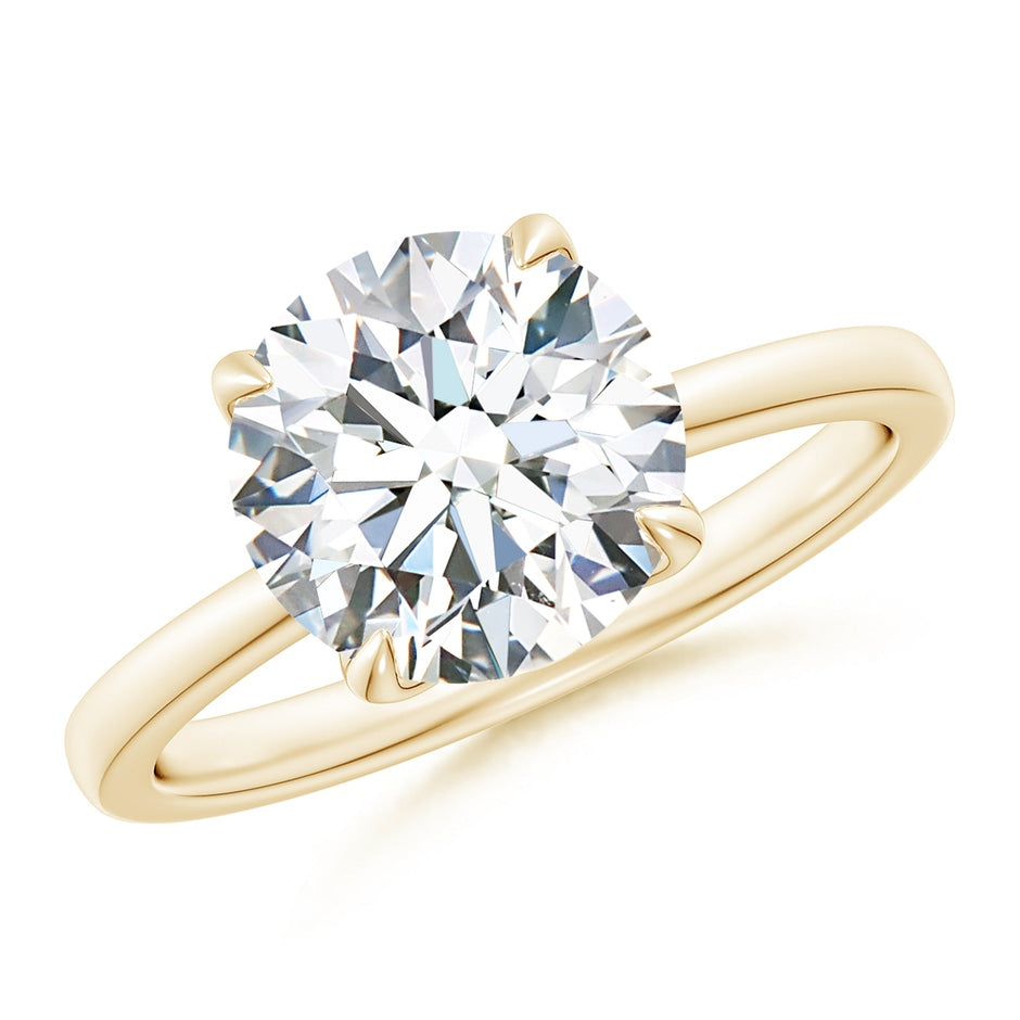 Solitaire Round Claw-Set Lab-Grown Diamond Classic Engagement Ring