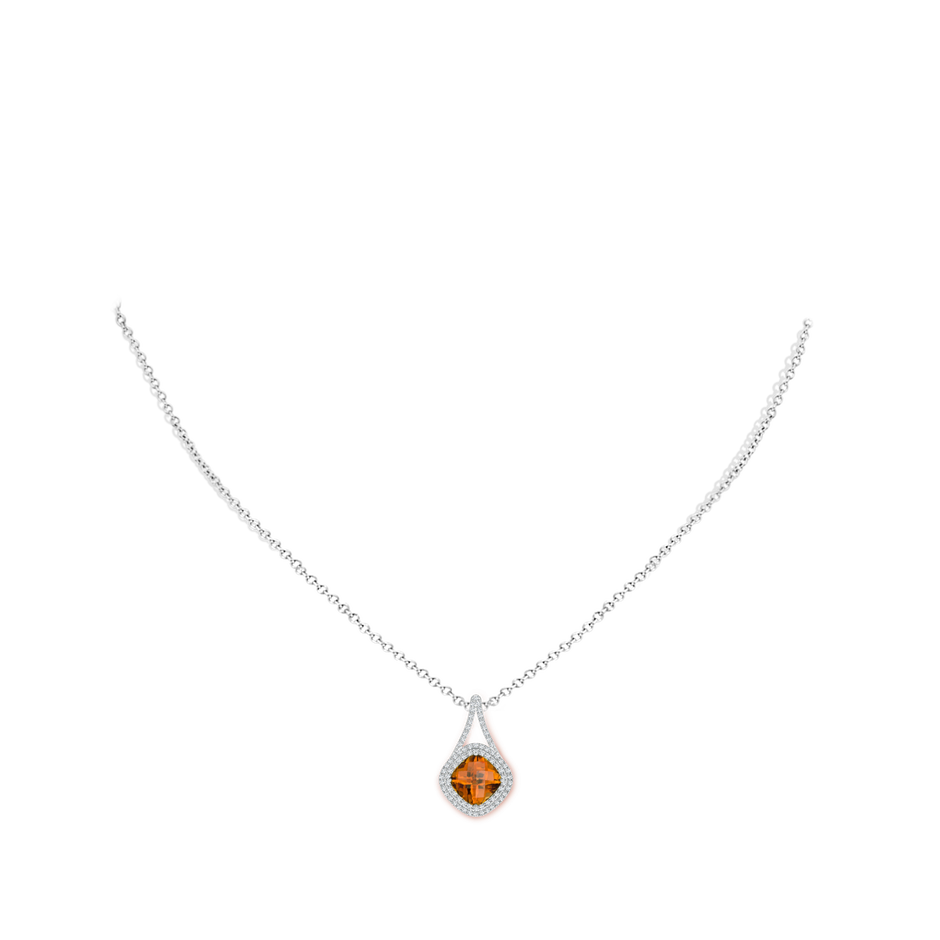 GIA Certified Yellowish Orange Zircon Pendant