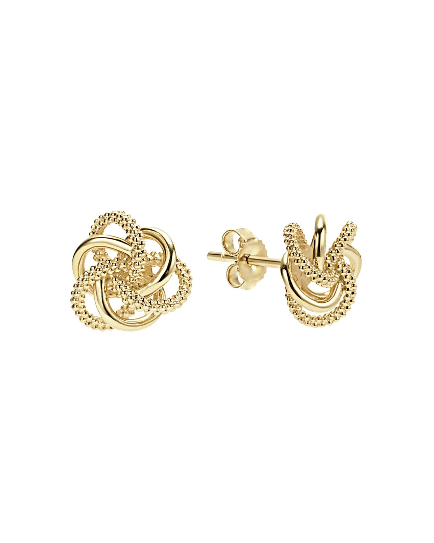 18K Gold Love Knot Stud Earrings