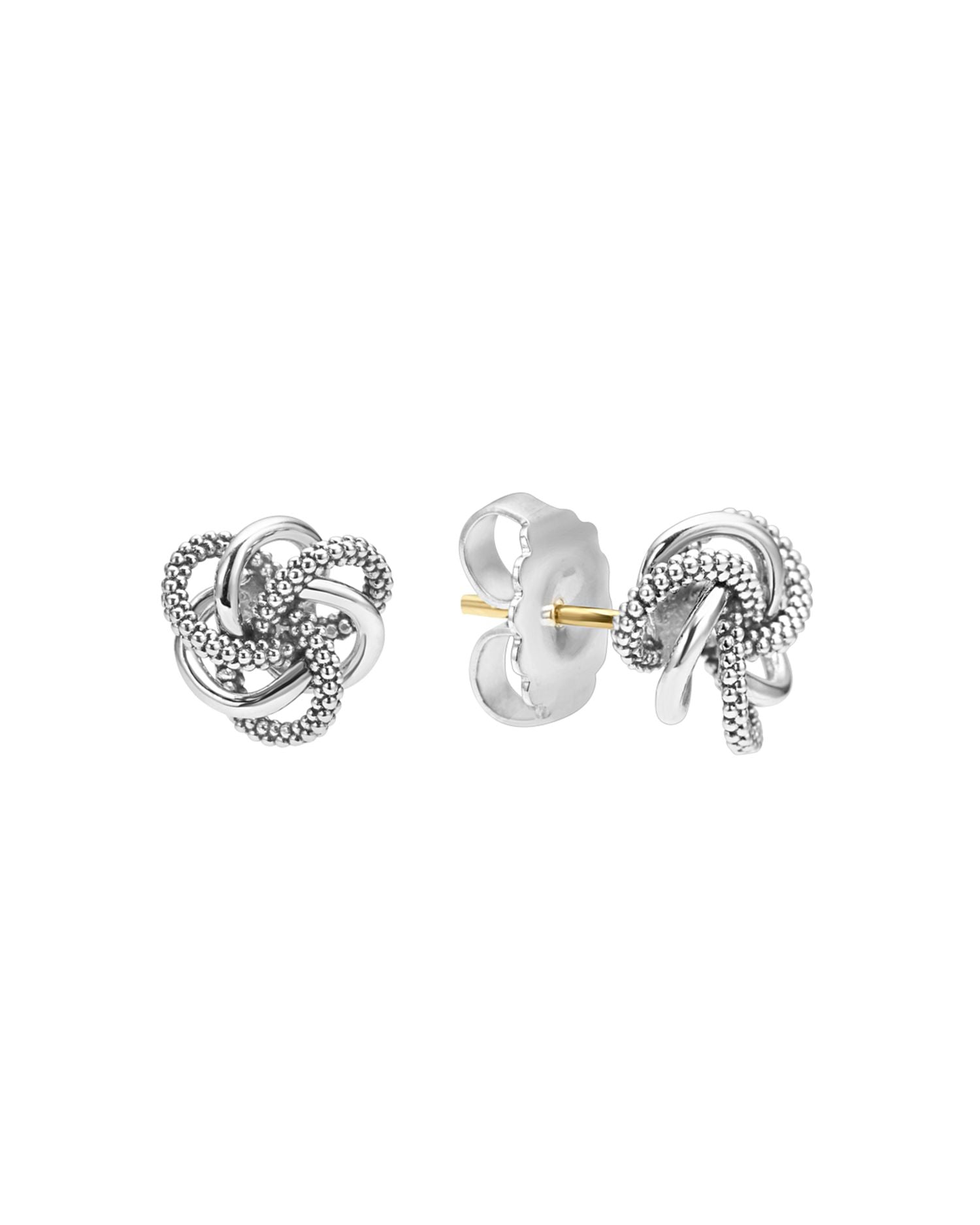Sterling Silver Love Knot Stud Earrings
