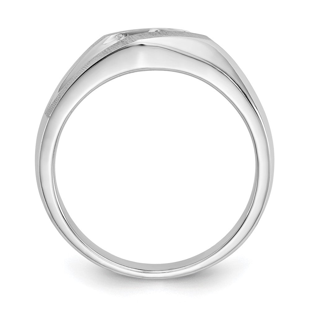 14k White Gold Lab Grown Diamond Wedding Band Ring 1/5ct Clarity- VS Color- D-E