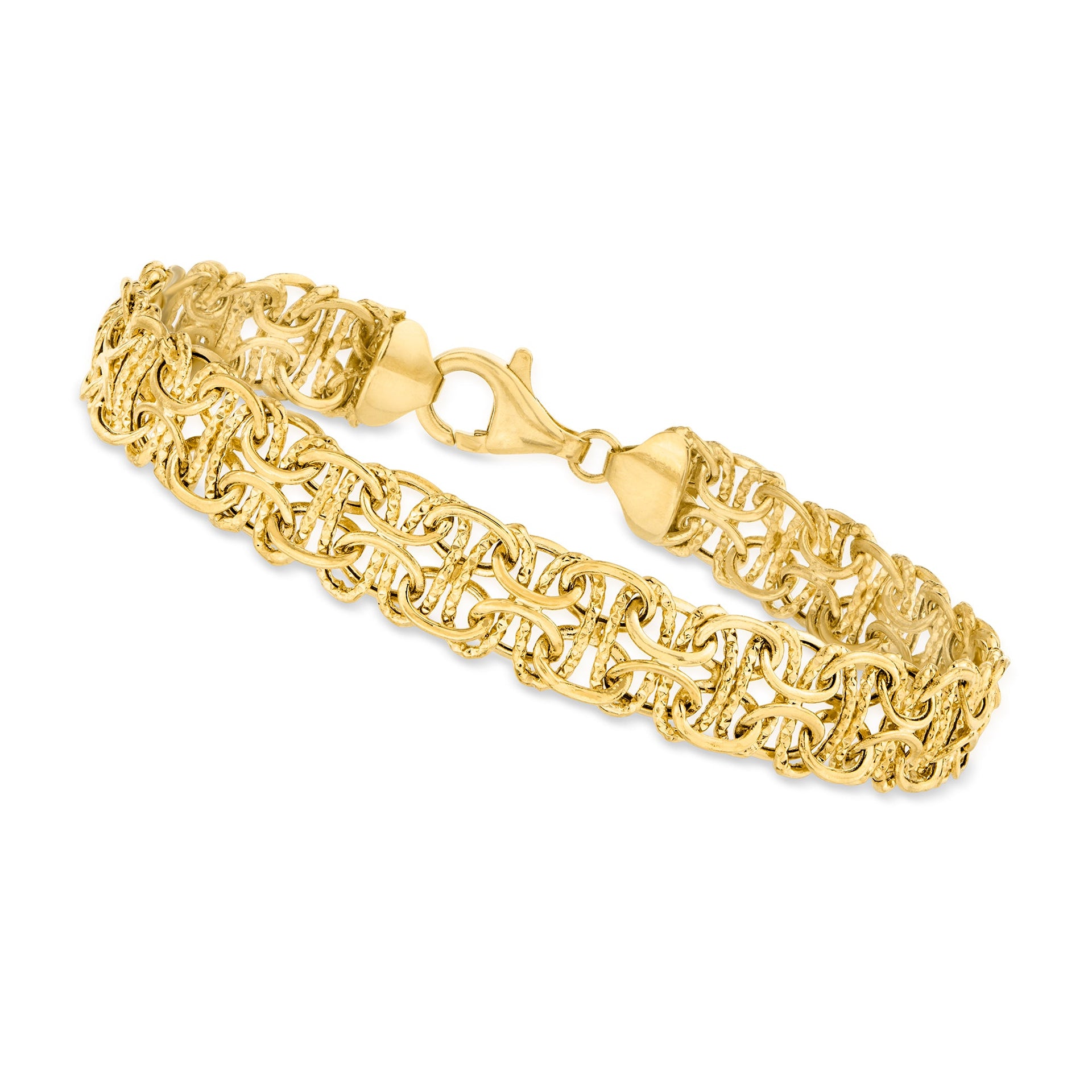 10kt Yellow Gold Interlocking Link Bracelet