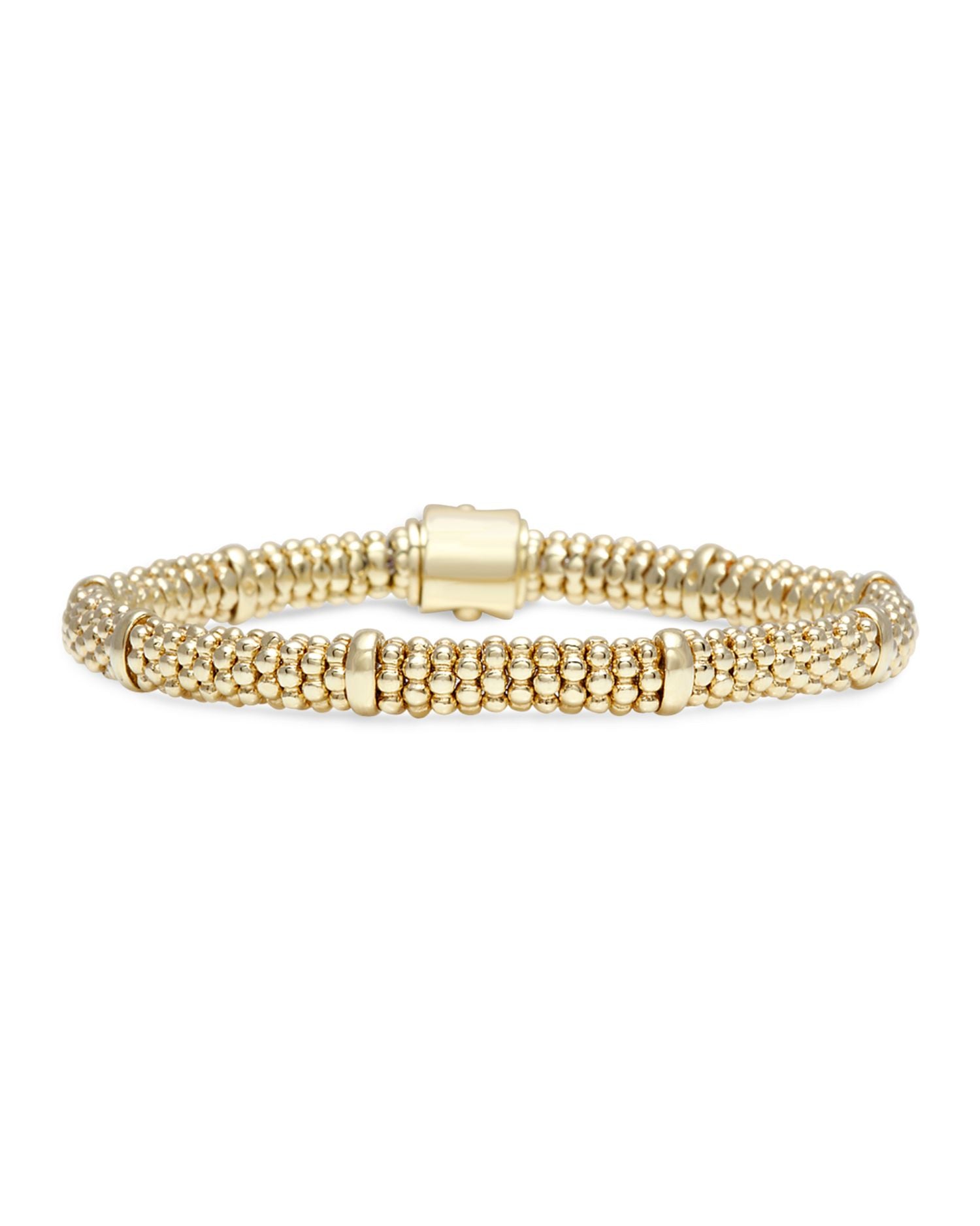 Caviar Gold Collection 18K Gold Caviar Beaded Station Bracelet