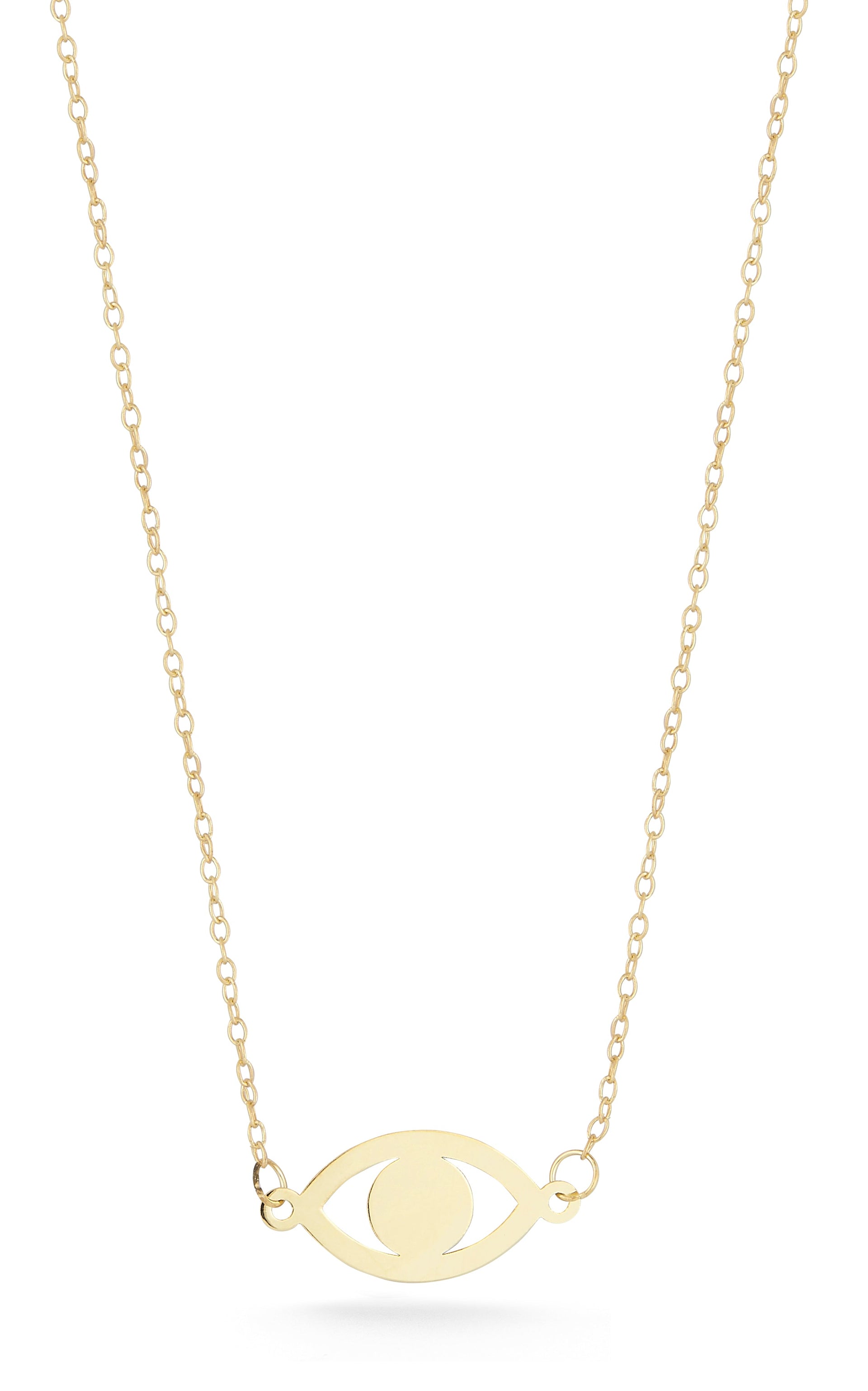 14K Italian Gold Evil Eye Necklace