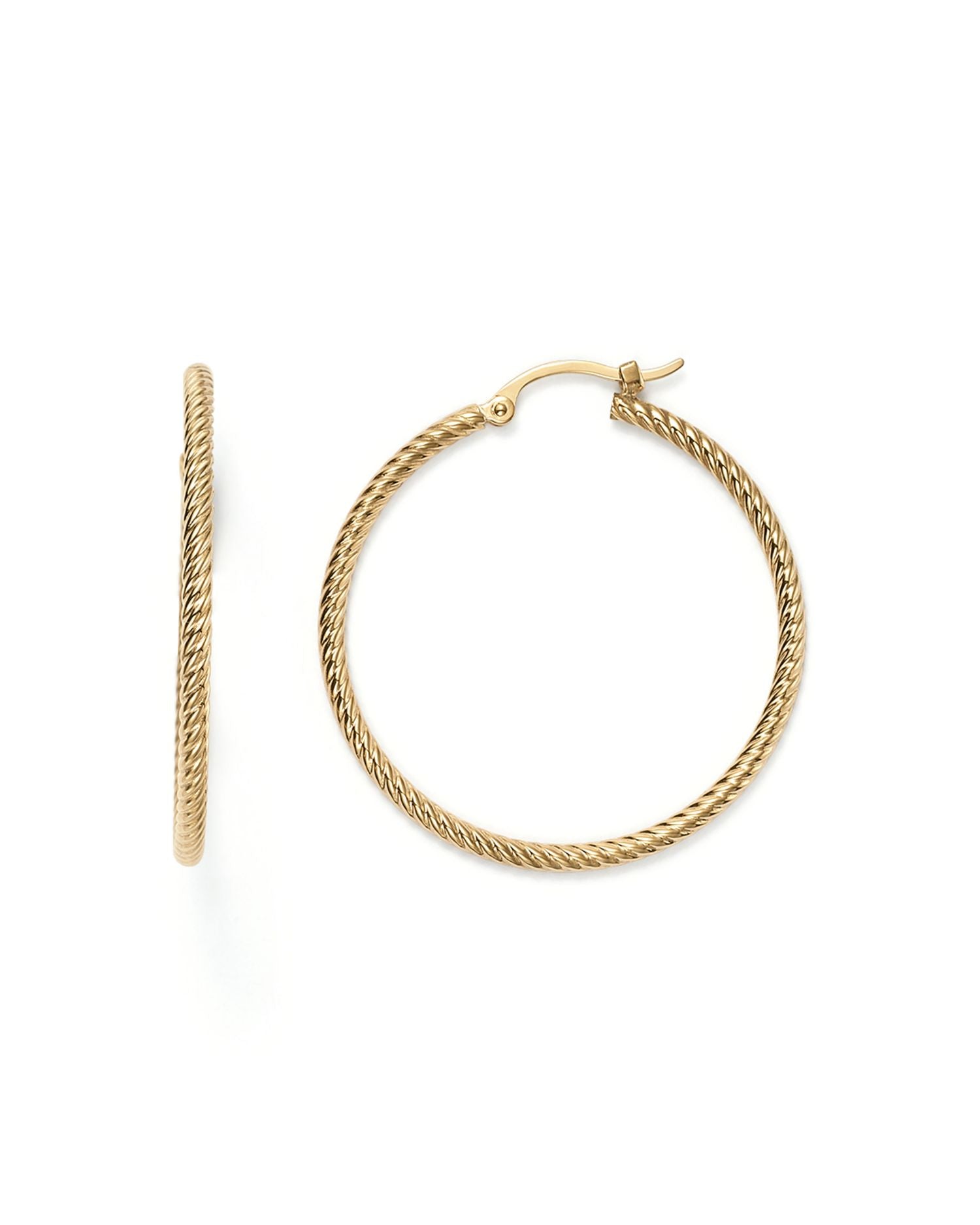 Twisted Hoop Earrings in 14K Gold - Exclusive