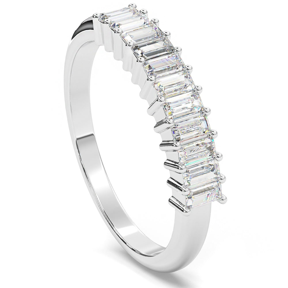 1/2 ct Baguette Diamond Wedding Anniversary Ring Stackable Band Gold Lab Grown