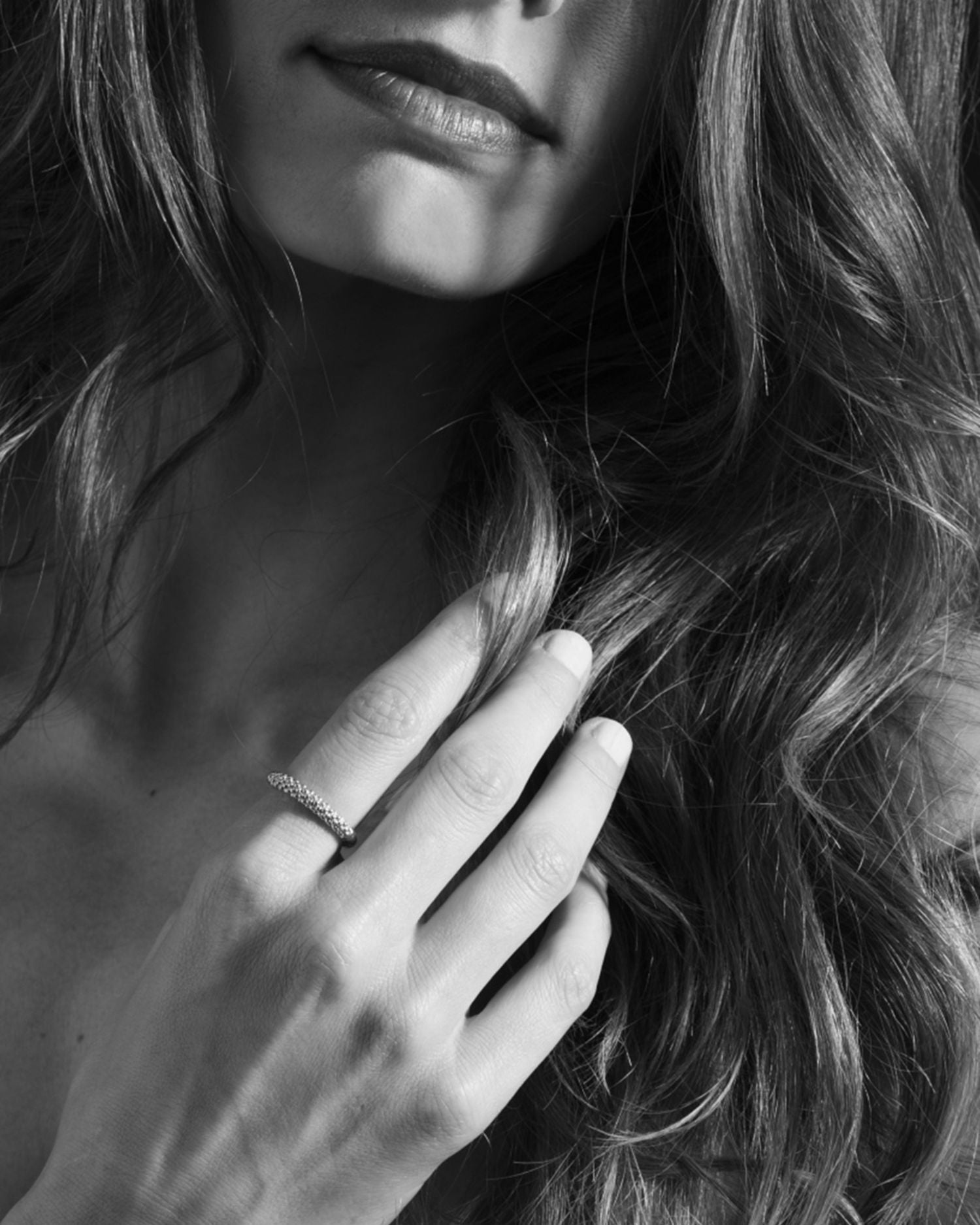 18K Gold Beaded Ring