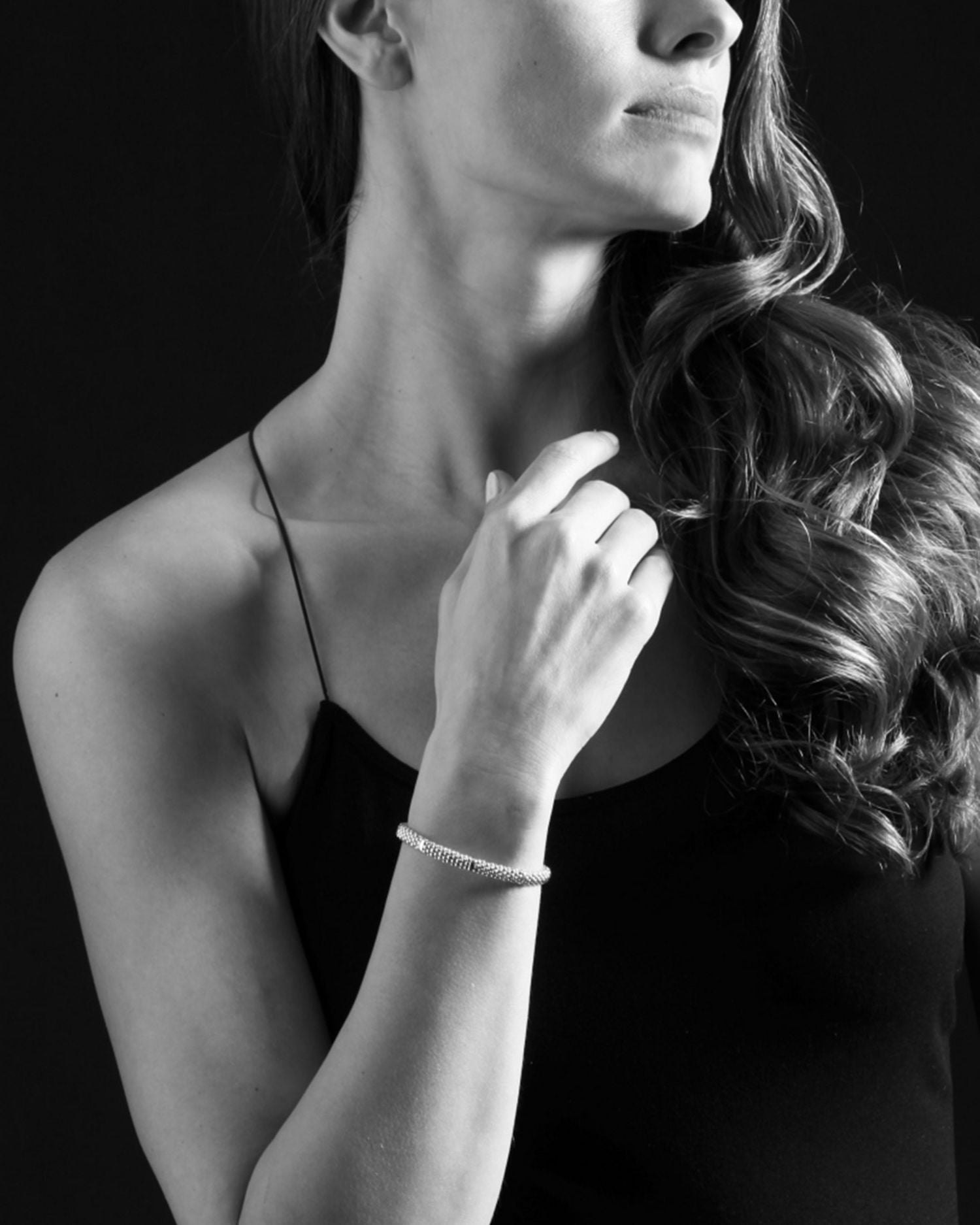 Sterling Silver Petite Caviar Bracelet