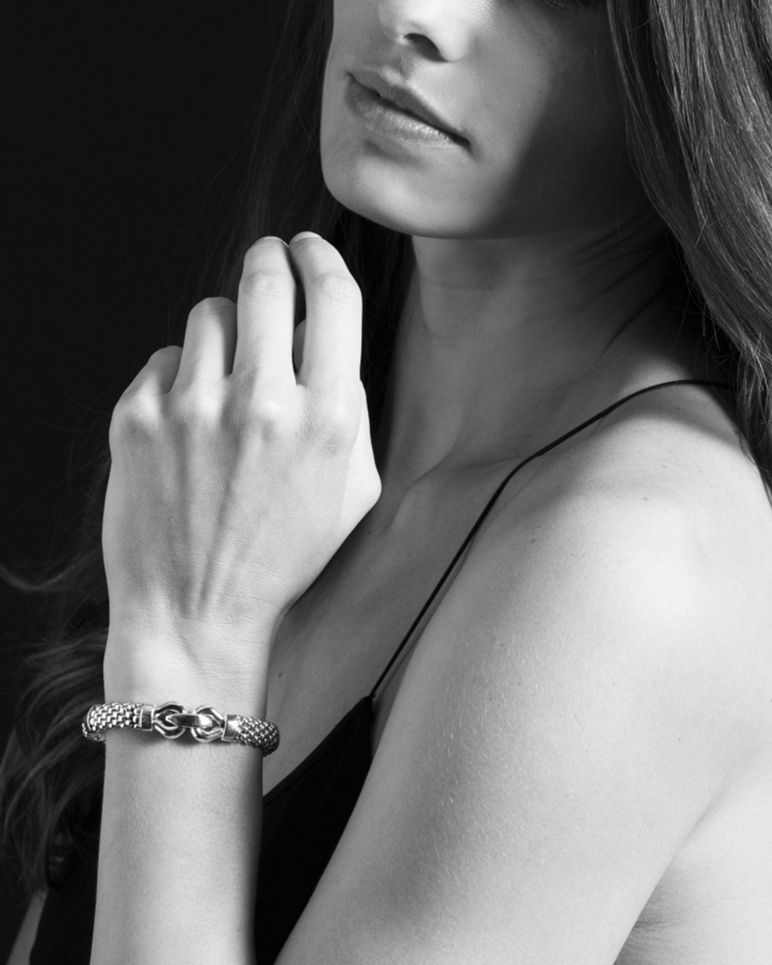 LAGOS Derby Large Buckle Sterling Silver Caviar Bracelets