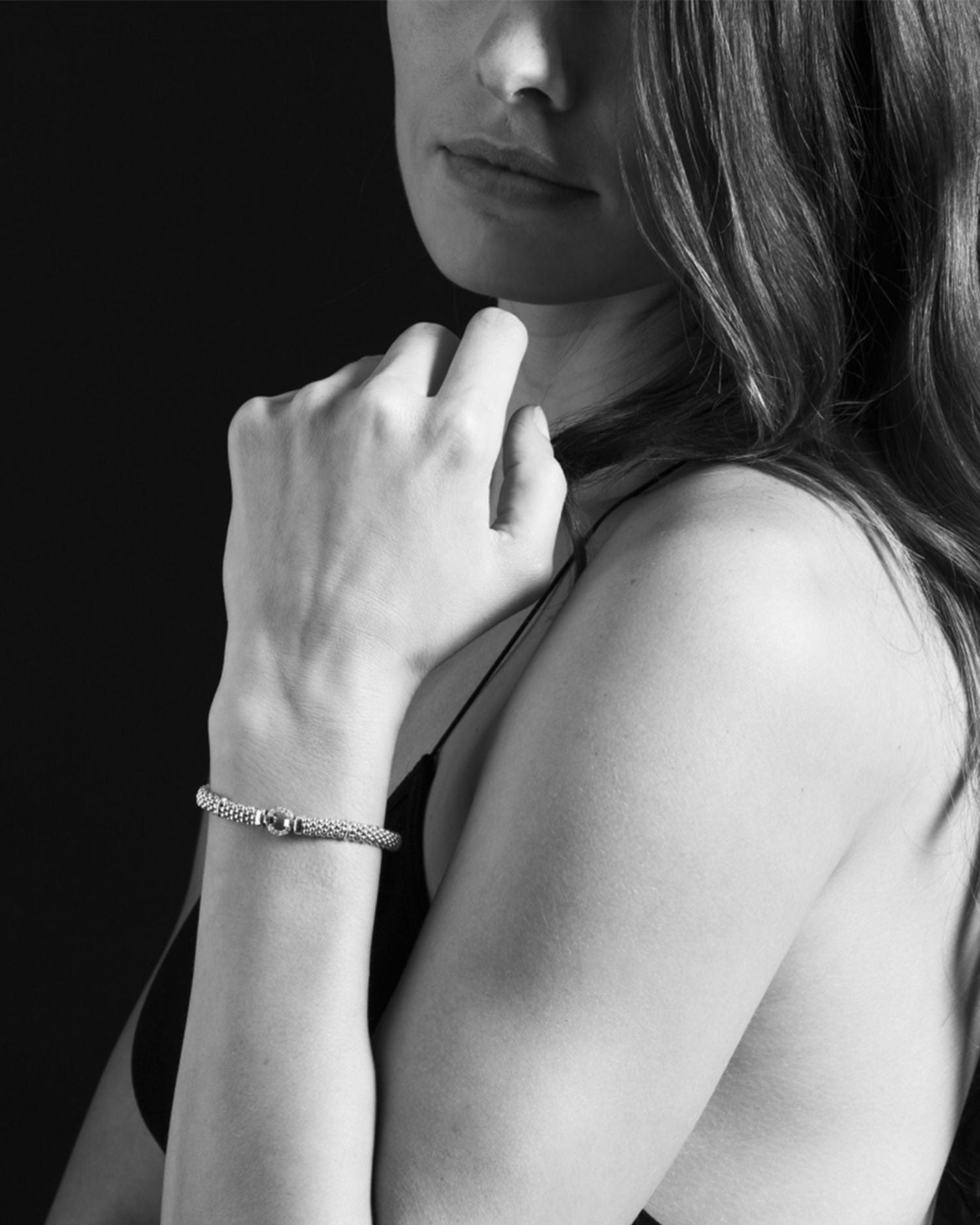 18K Yellow Gold & Sterling Silver Caviar & Diamonds Rope Bracelets