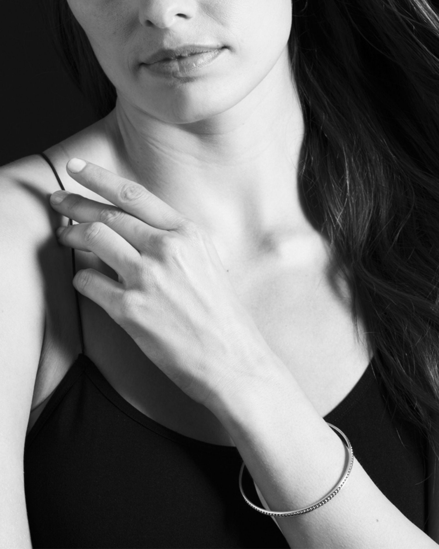 LAGOS 18K Green Gold and Sterling Silver Enso Bangle Bracelet