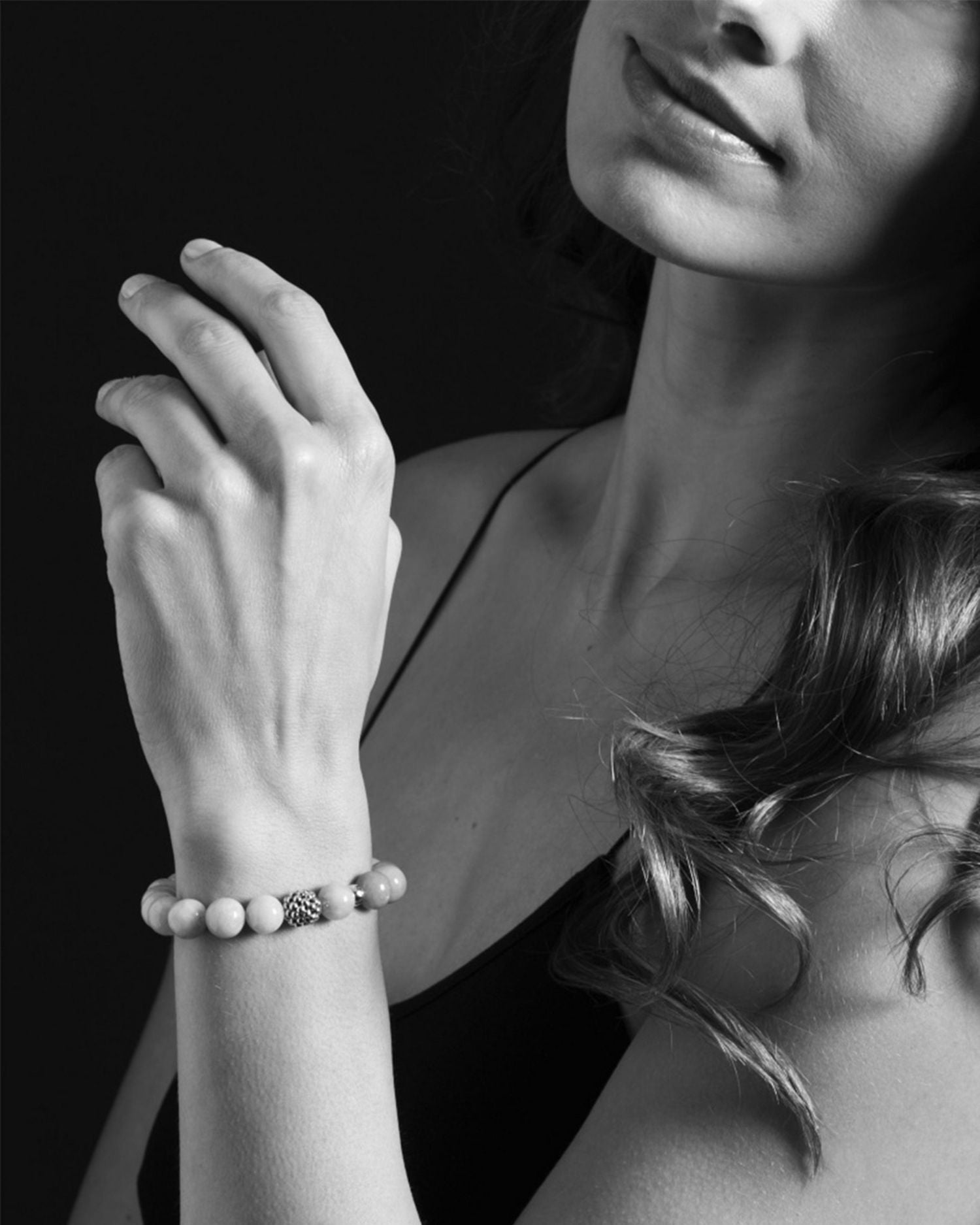 Caviar Ball Beaded Gemstone Bracelets, 10mm