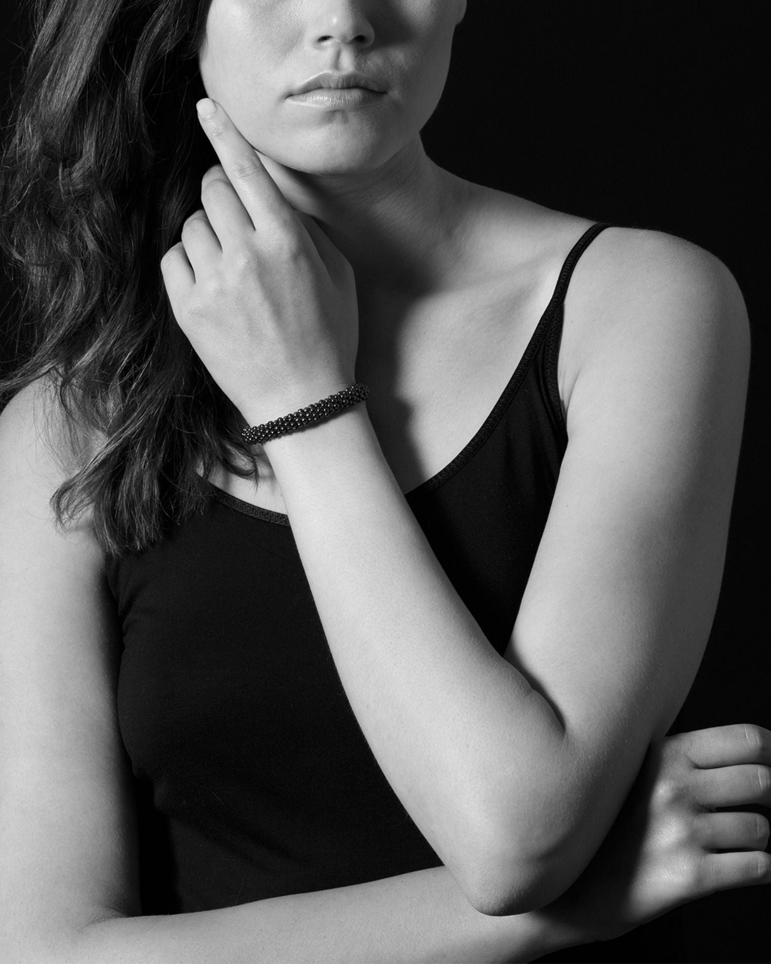 Black Caviar Ceramic 18K Gold and Sterling Silver Bracelets