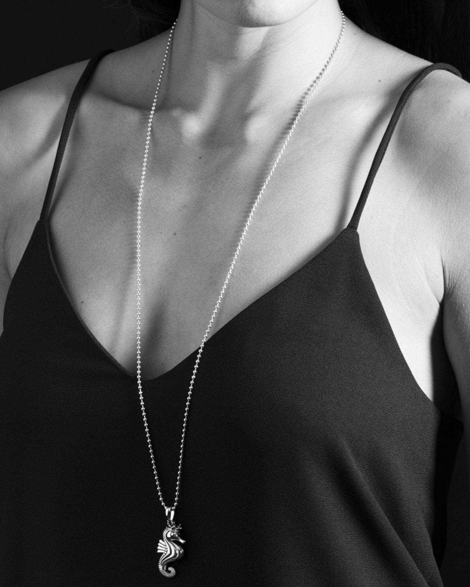 LAGOS Sterling Silver Rare Wonders Seahorse Pendant Necklace, 34'