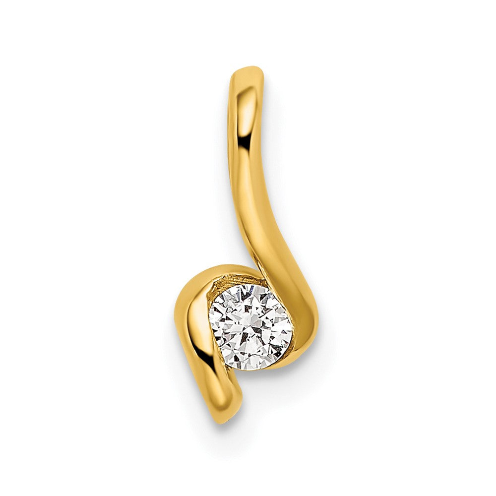 14k Yellow Gold Lab Grown Diamond Fancy Pendant (0.11ct VS G-H)