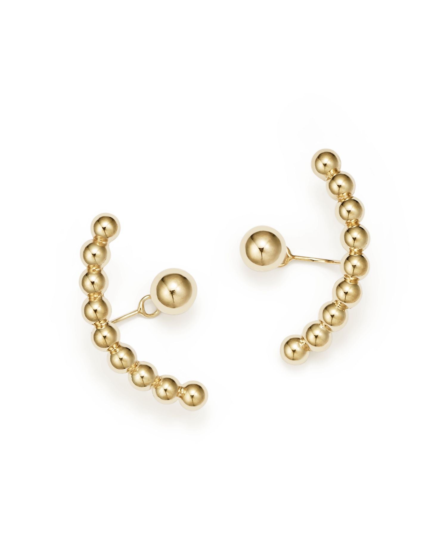 Ball Stud Ear Jackets in 14K Yellow Gold - Exclusive