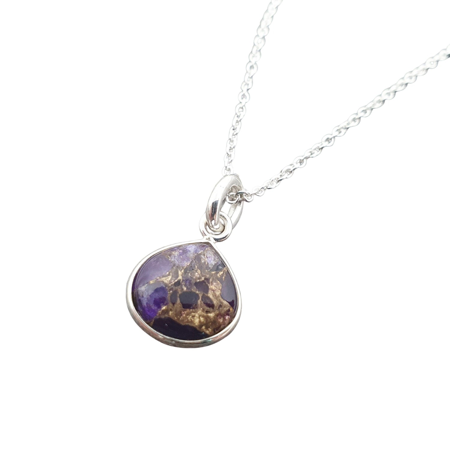 Sterling Silver Amethyst February Birthstone Heart Pendant Necklace