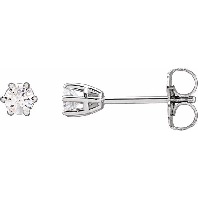 1.6Ct Lab-grown Diamond Earrings in 14K White Gold
