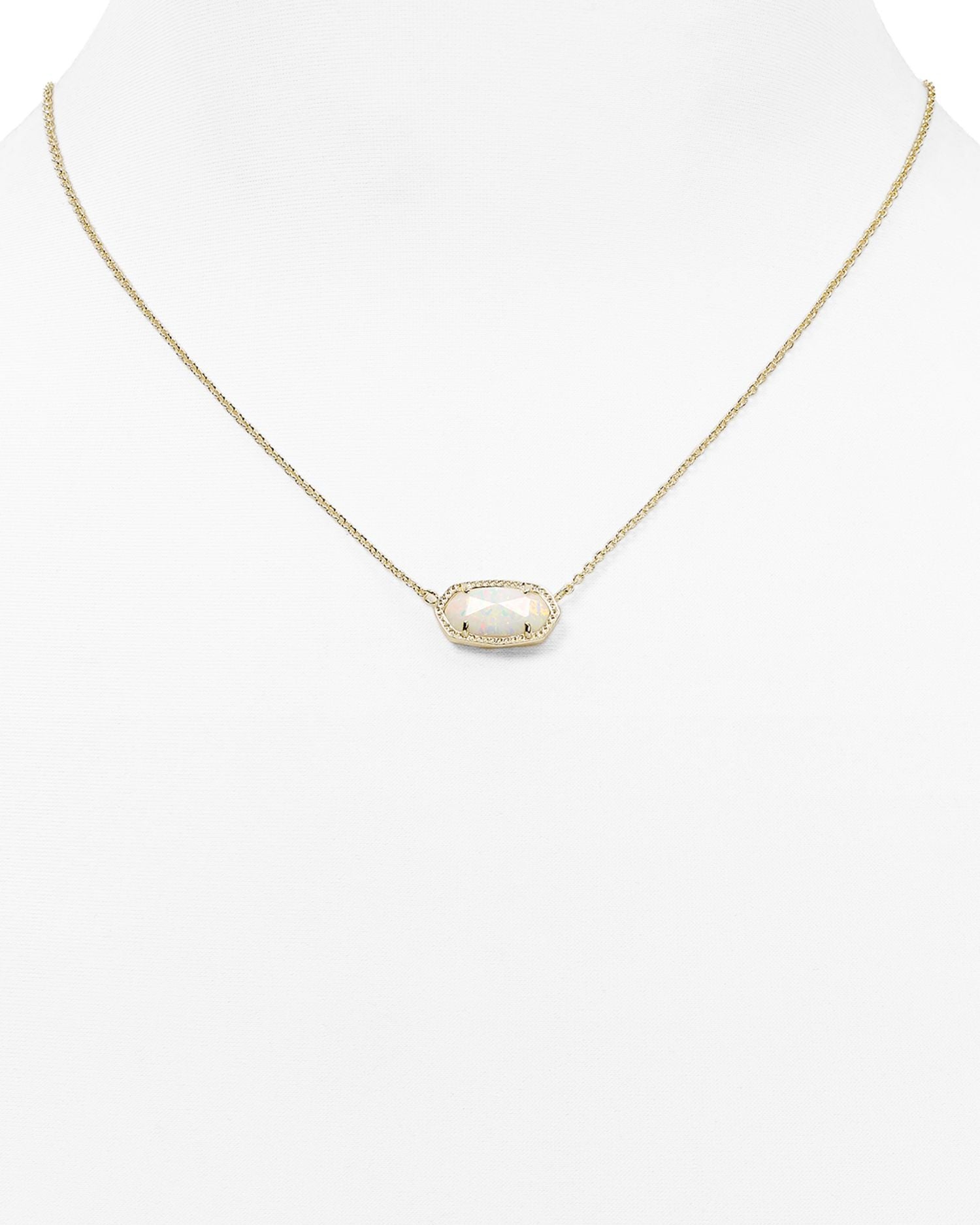 Elisa Kyocera Opal Necklace, 15'