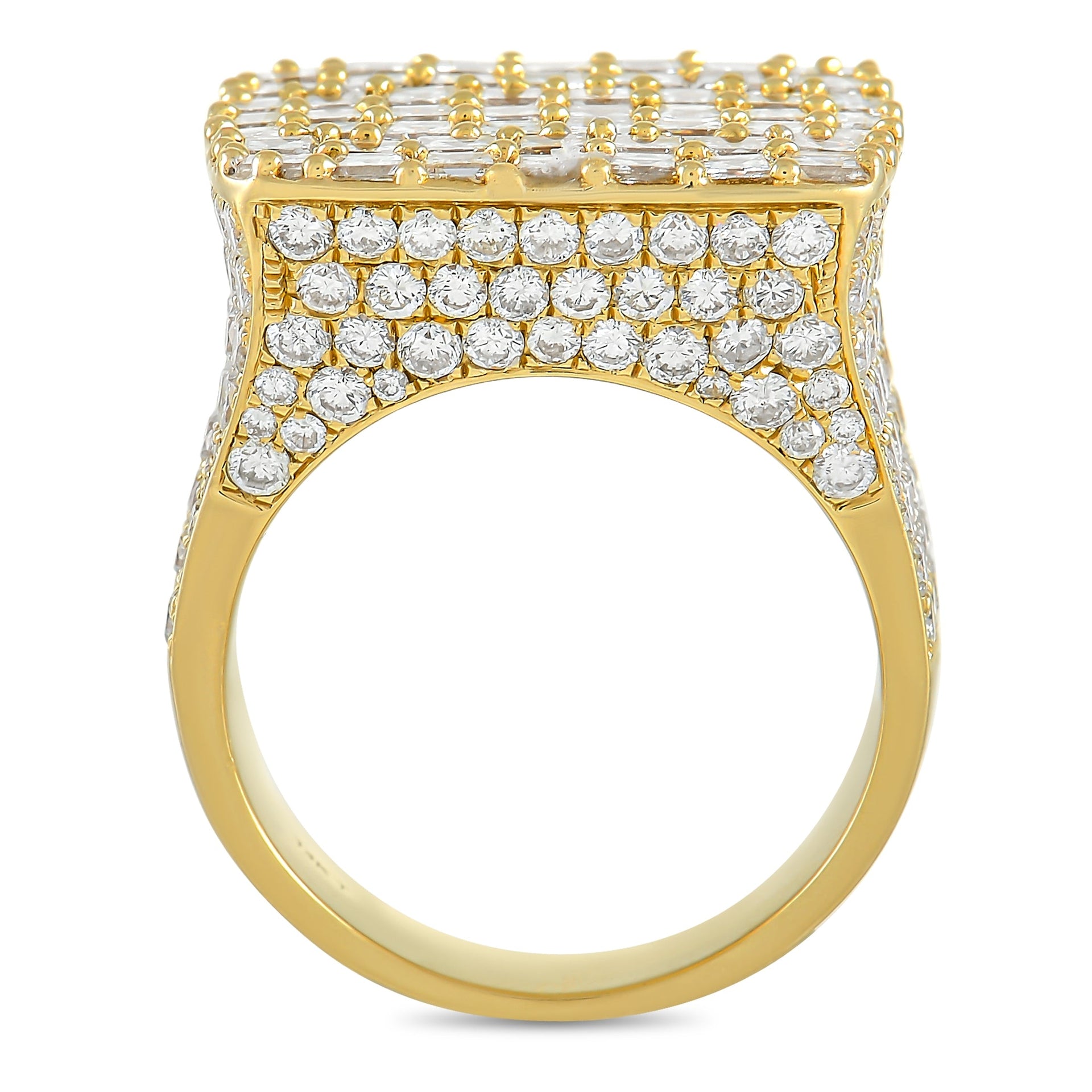 14K Yellow Gold 10.49 ct Diamond Ring