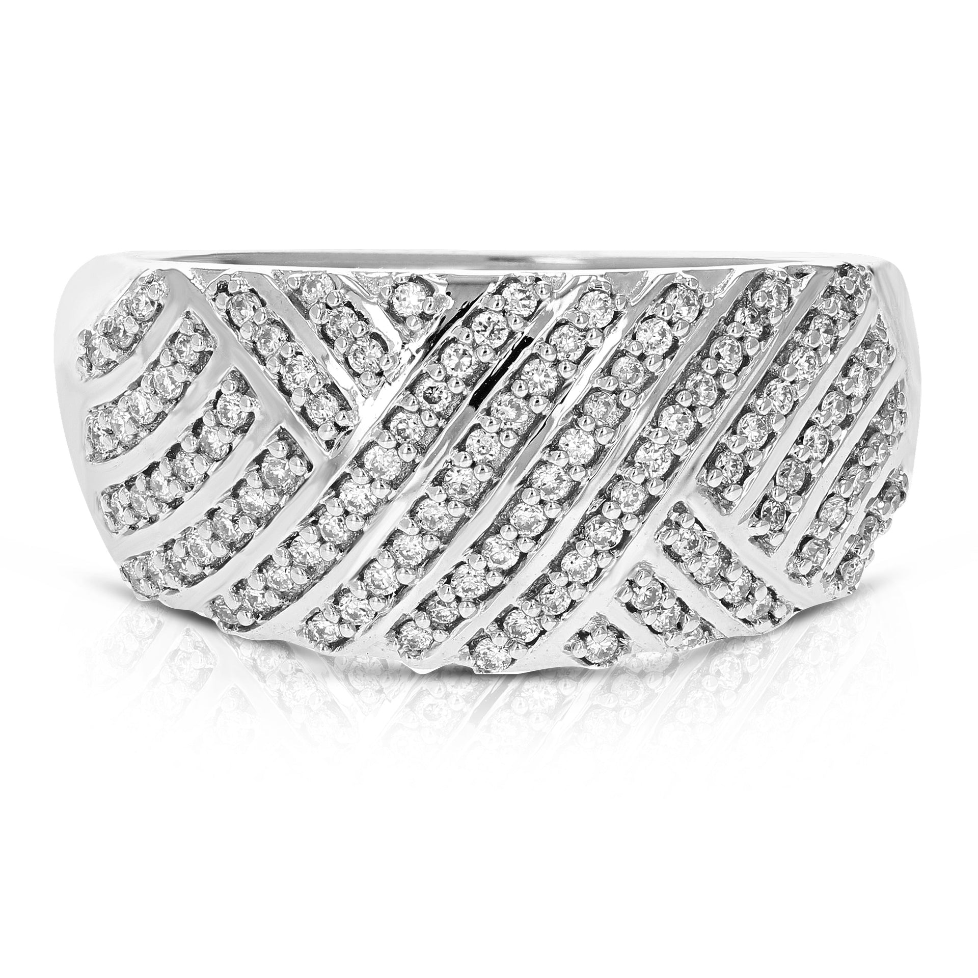 1/3 Cttw Lab Created Diamond Engagement Ring Sterling Silver Prong