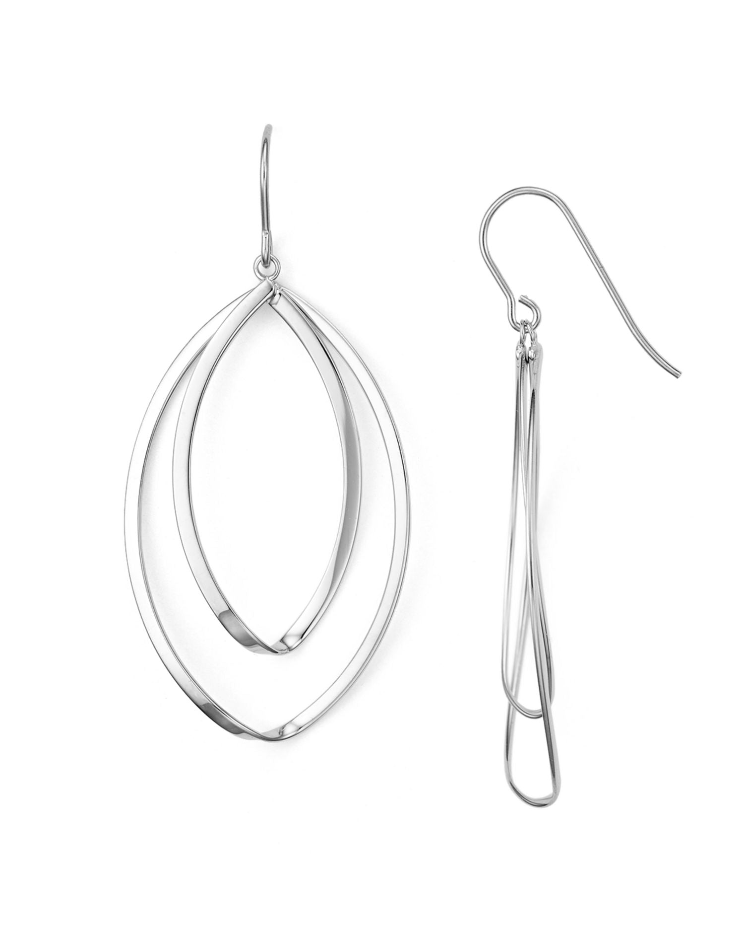 Sterling Silver Twist Drop Earrings - Exclusive