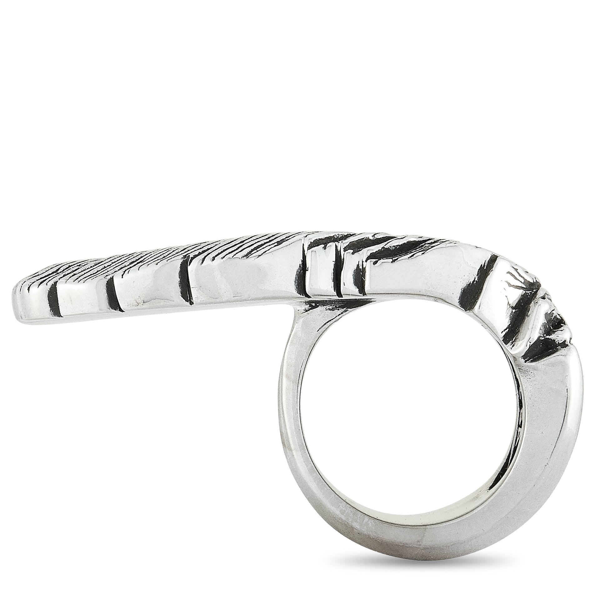 Raven Feather Silver Ring