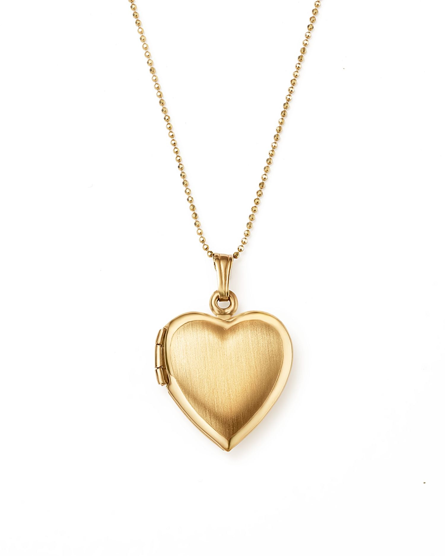 14K Yellow Gold Heart Locket Necklace, 22' - Exclusive