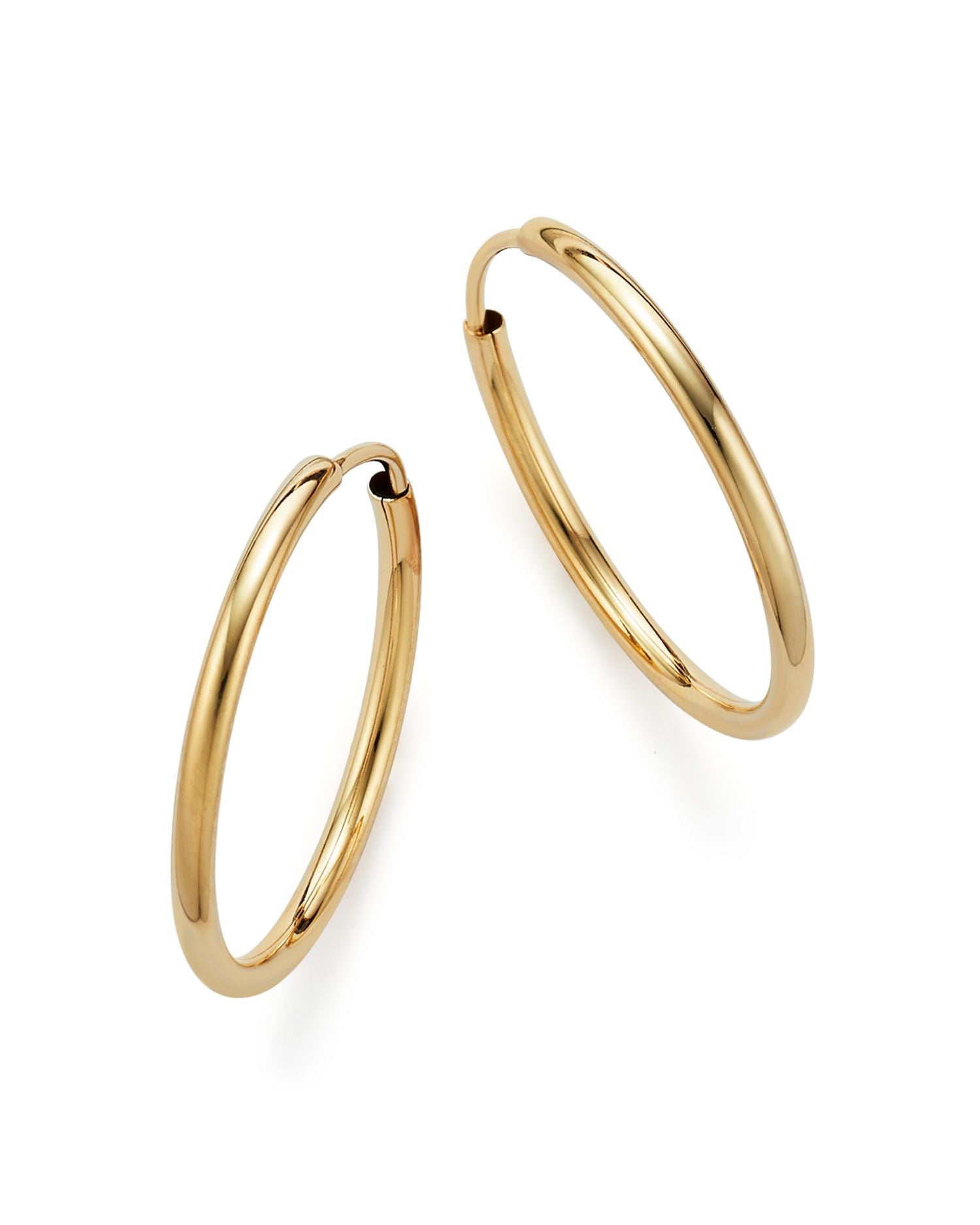 14K Yellow Gold Endless Hoop Earrings - Exclusive