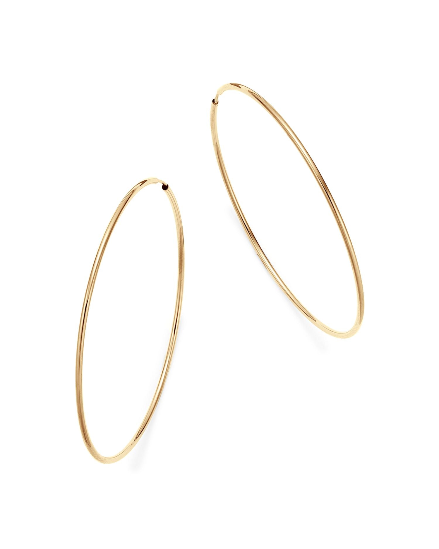 14K Yellow Gold Large Endless Hoop Earrings - Exclusive