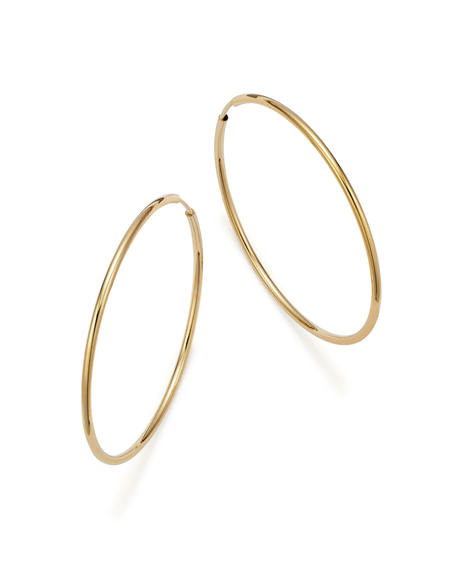 14K Yellow Gold Endless Hoop Earrings - Exclusive